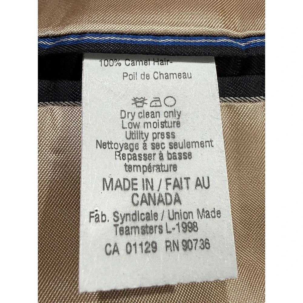 Ralph Lauren 100% Camel Hair Blazer Tan Sport Coat Mens 41R Lora Piana VTG